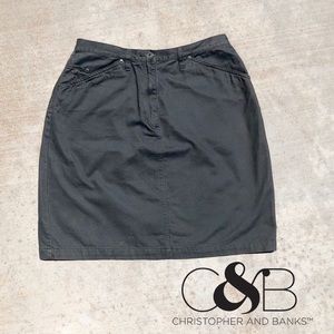 NEW Christopher and Banks Dark green  Skirt
